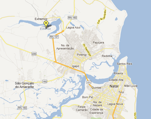 Mapa de acesso ao bosque das colinas